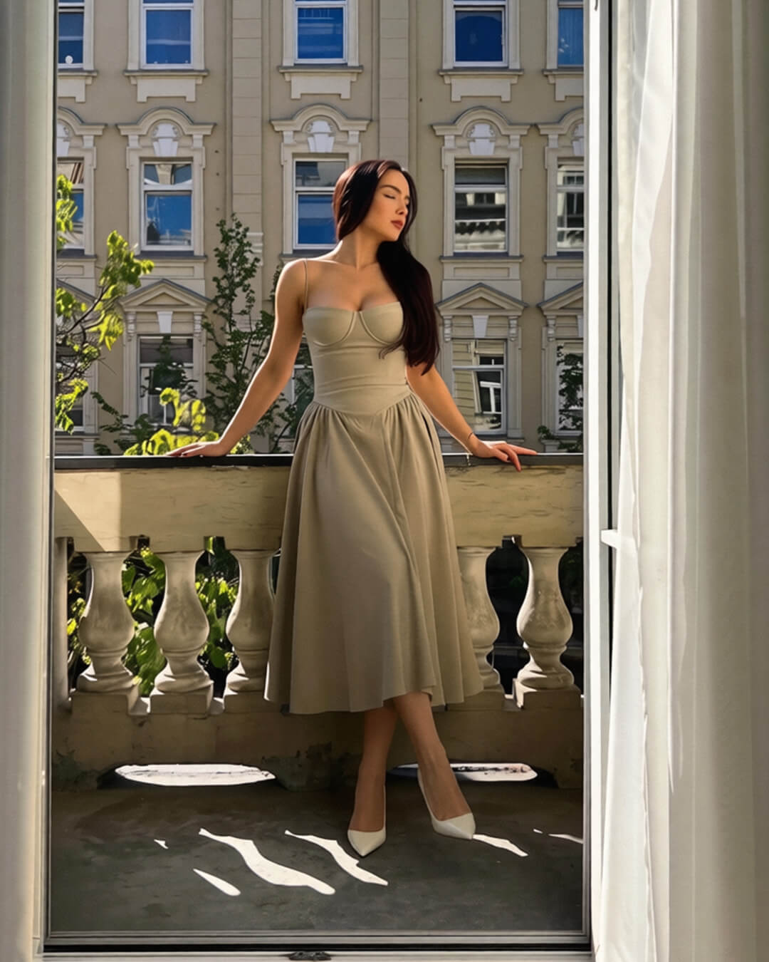 Jessica Sleeveless Strap Midi Dress 5