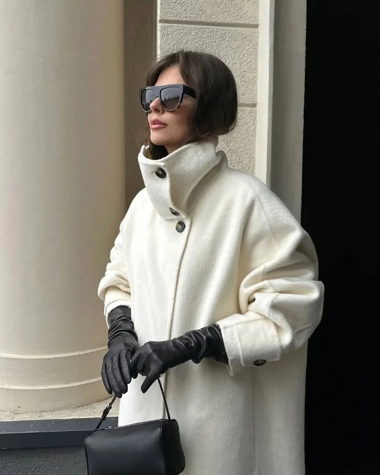 Julia Stand Collar Long Coat 2