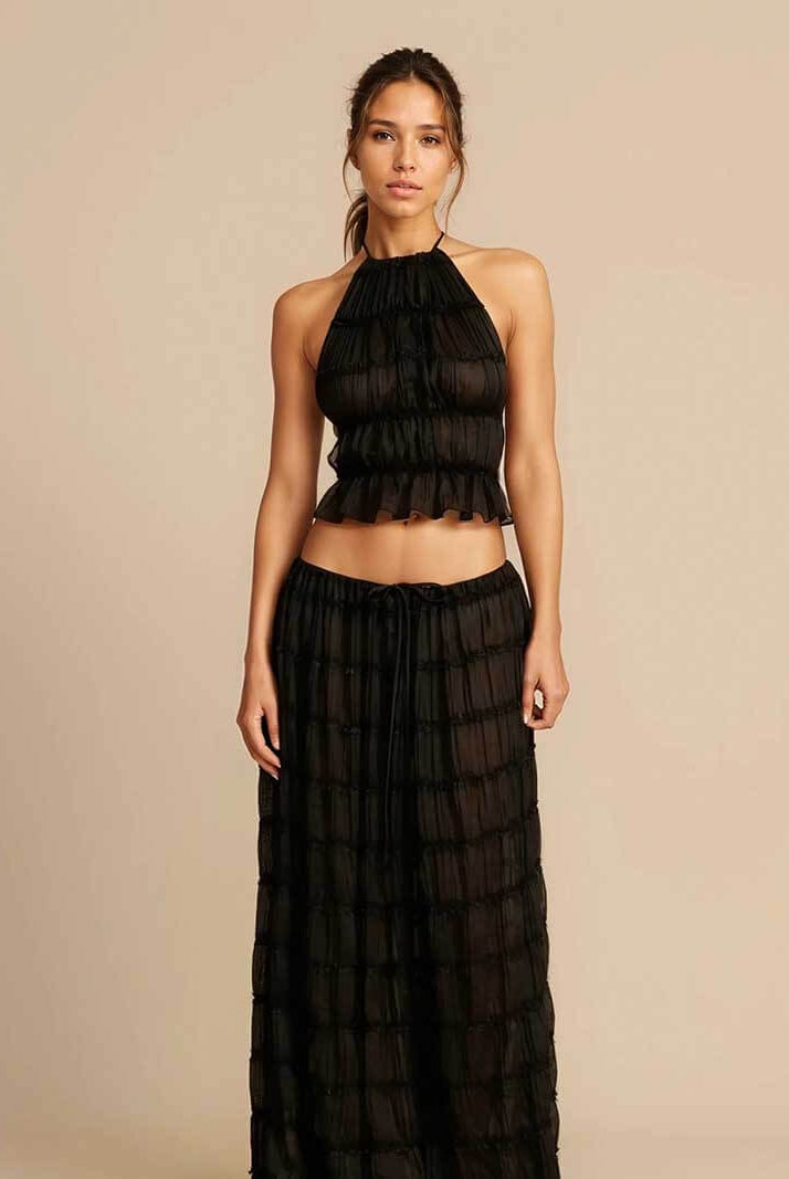 Valerie two-piece set with frill details - SOERA Store