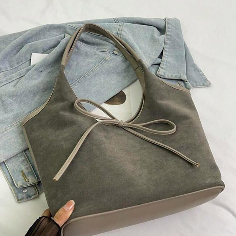 Florence Suede Bow Bag - SOERA Store