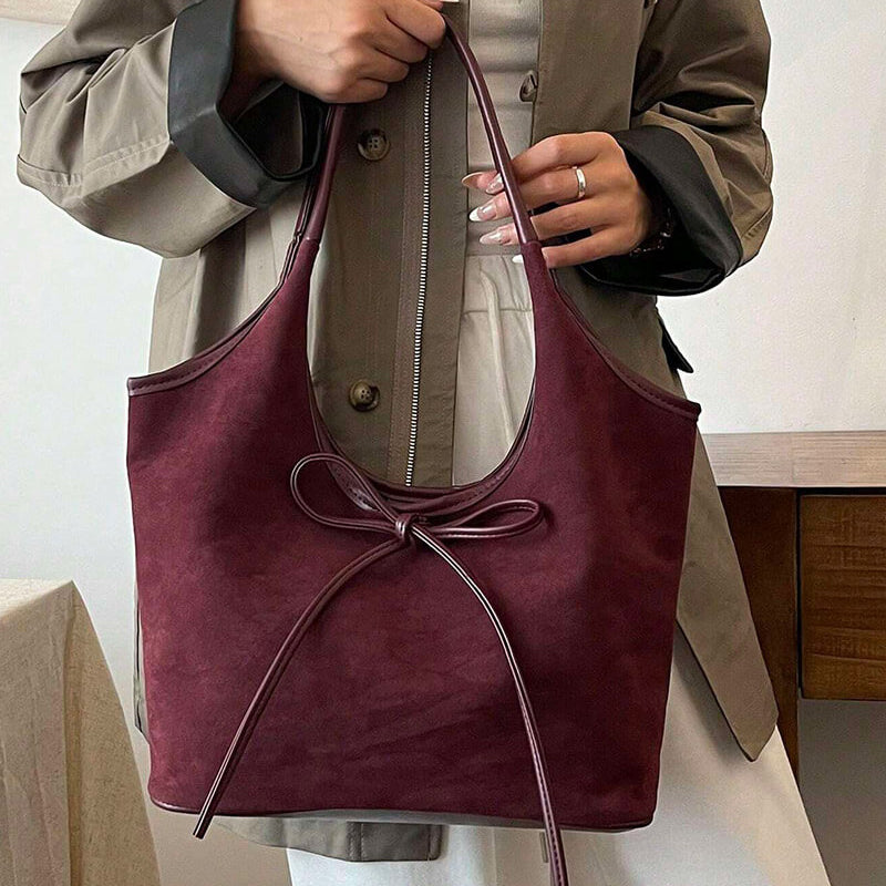 Florence Suede Bow Bag - SOERA Store