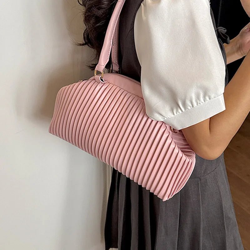 SOERA Mariana Pleated Shoulder Bag - Bag - SOERA-677379-DEF-OS-04615 Coffee