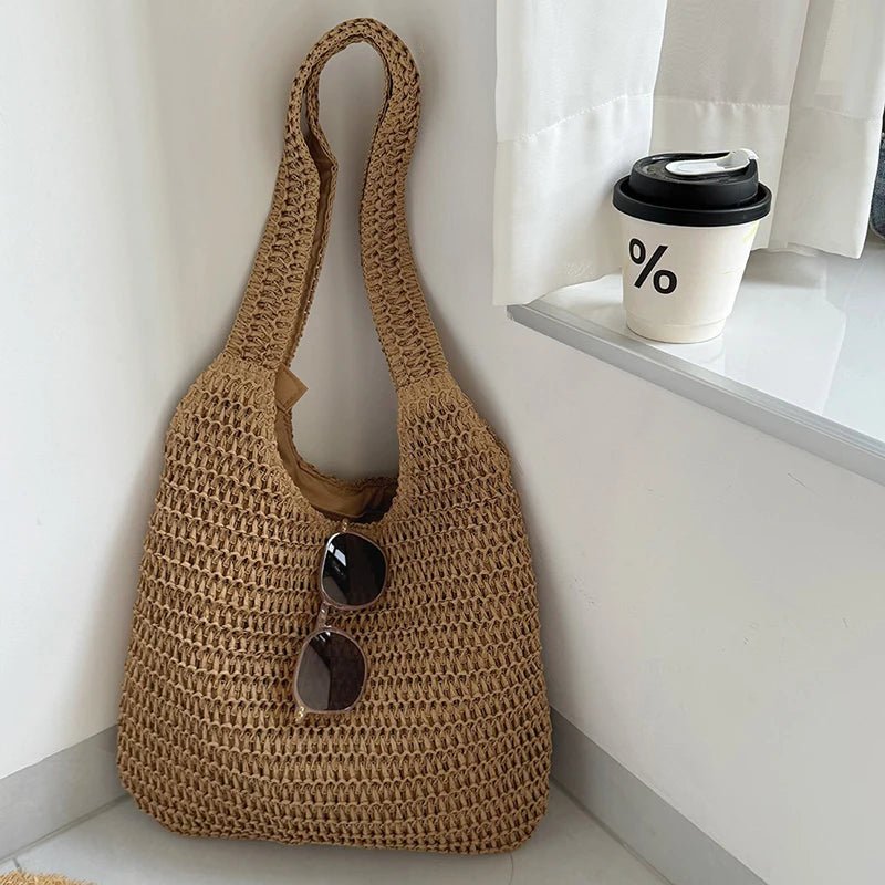 SOERA Miranda Woven Straw Tote - Bag - Brown