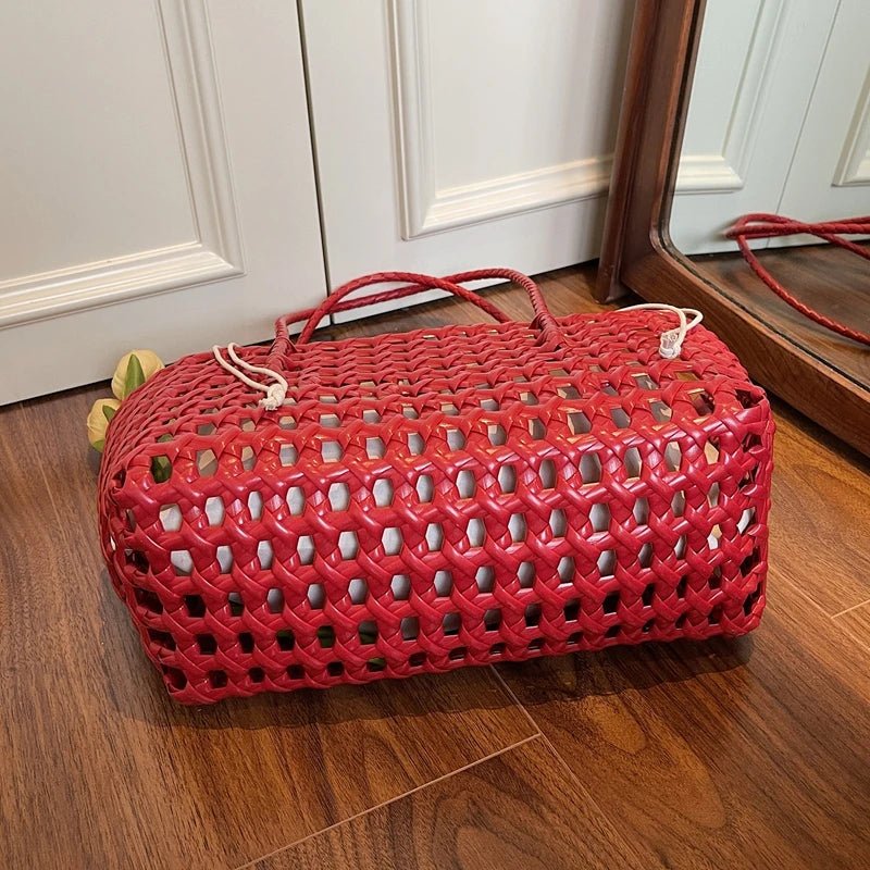 SOERA Sienna Hollowed Shoulder Tote - Bag - Claret