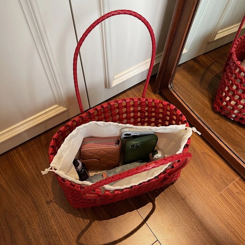 SOERA Sienna Hollowed Shoulder Tote - Bag - Claret