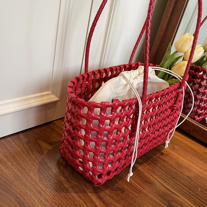 SOERA Sienna Hollowed Shoulder Tote - Bag - Claret
