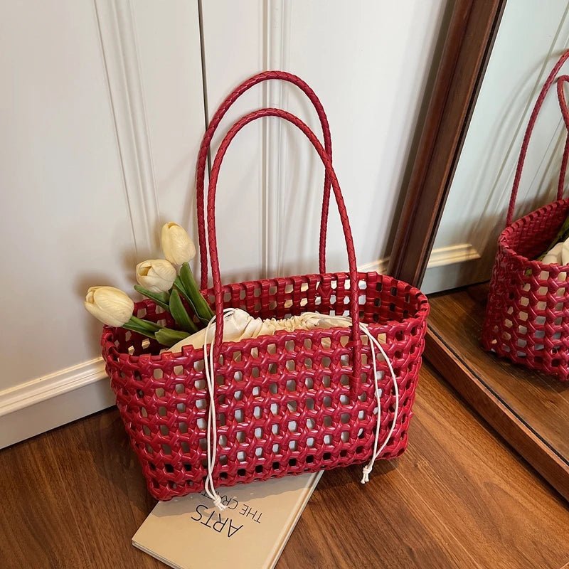 SOERA Sienna Hollowed Shoulder Tote - Bag - Milktea