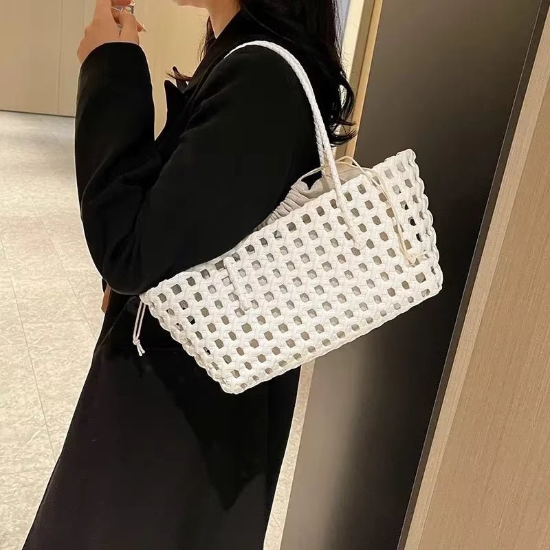 SOERA Sienna Hollowed Shoulder Tote - Bag - White