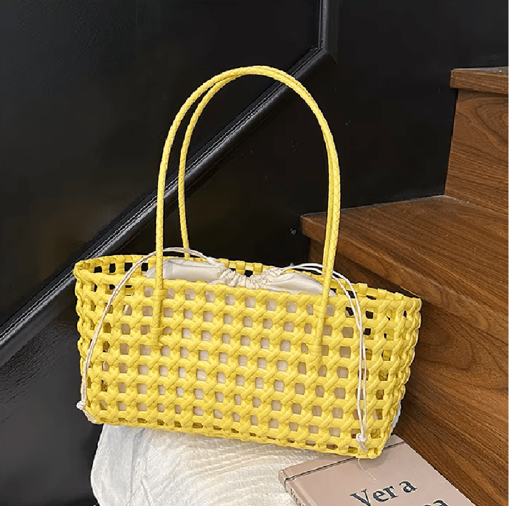 SOERA Sienna Hollowed Shoulder Tote - Bag - Yellow