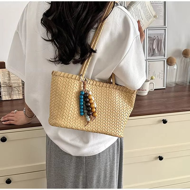 SOERA Sophie Straw Woven Tote Bag - Bag - Yellow