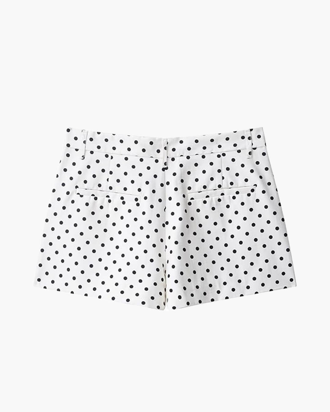 SOERA Jillian Polka Dot Mid - Rise Shorts - Bottoms - 1005009666079891-;vb1775592293071062464 White XS