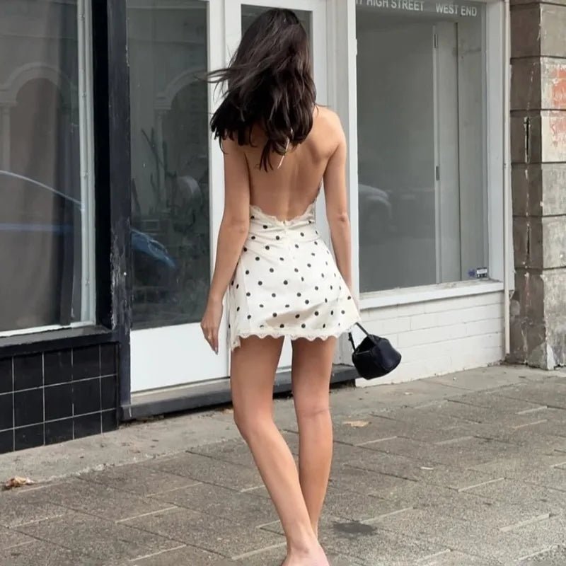 SOERA Beatrice Backless Lace Mini Dress - Dress - XS