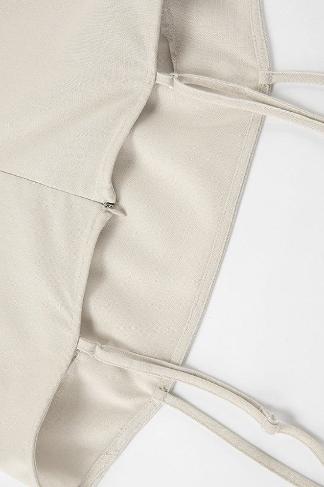 SOERA Charmaine Square Neck Loose - Fitting Maxi Dress - Dresses - CP1775516058237117698 Beige M