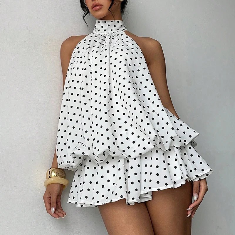 SOERA Eden Halter Backless Mini Dress - Dresses - White S