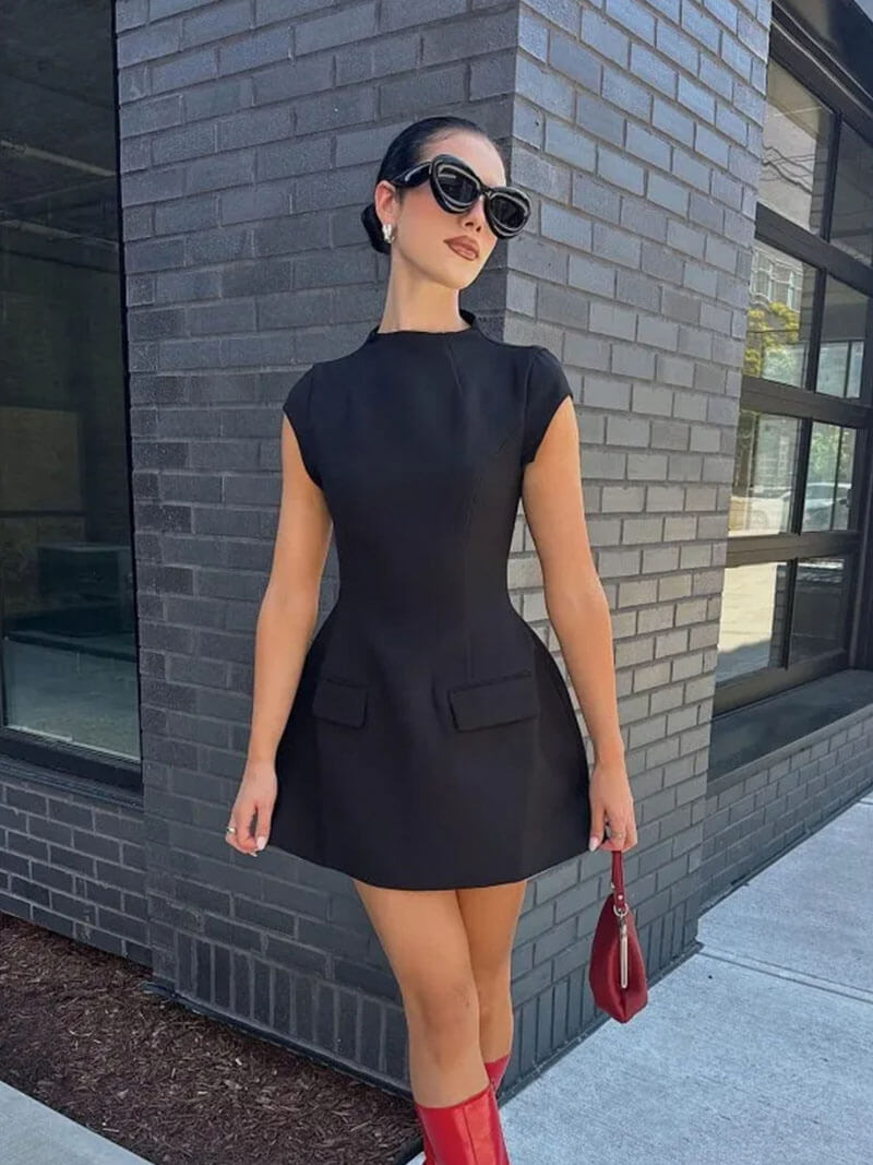 SOERA Ella mini dress - Dresses - DWOD5-QX502008 black XS