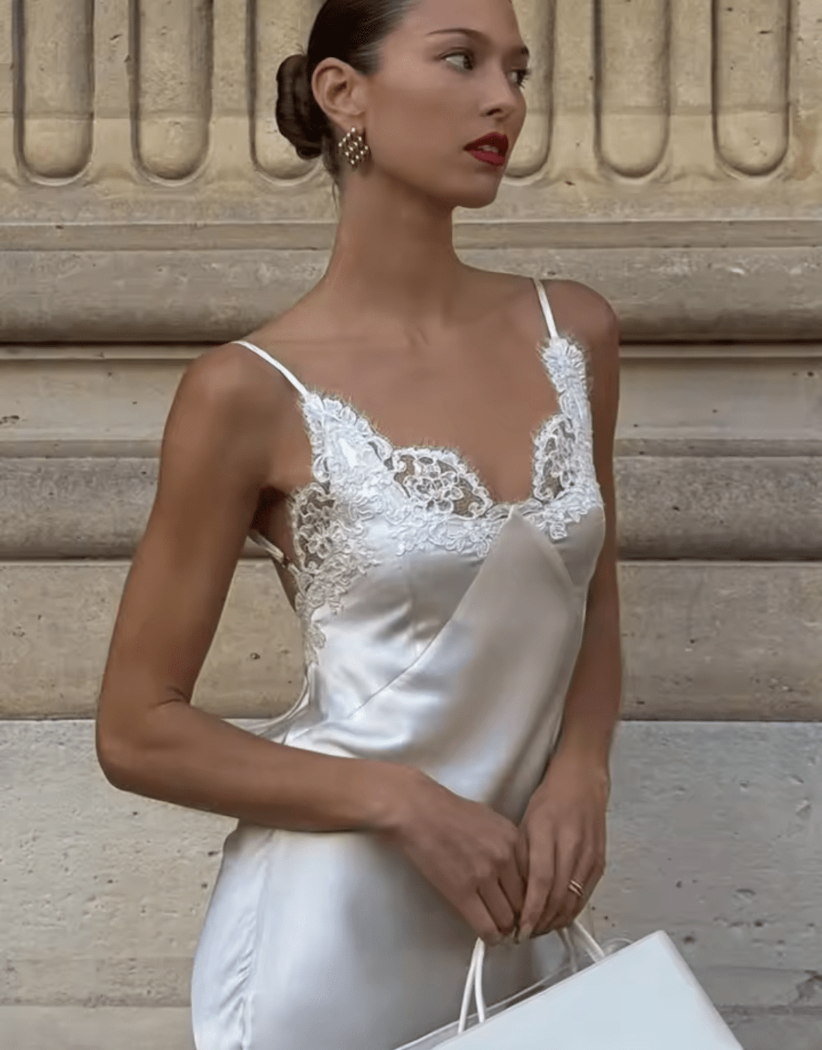 SOERA Piper Satin Lace Maxi Dress - Dresses - 1005009954790316-;pU1774621553237936093 White M