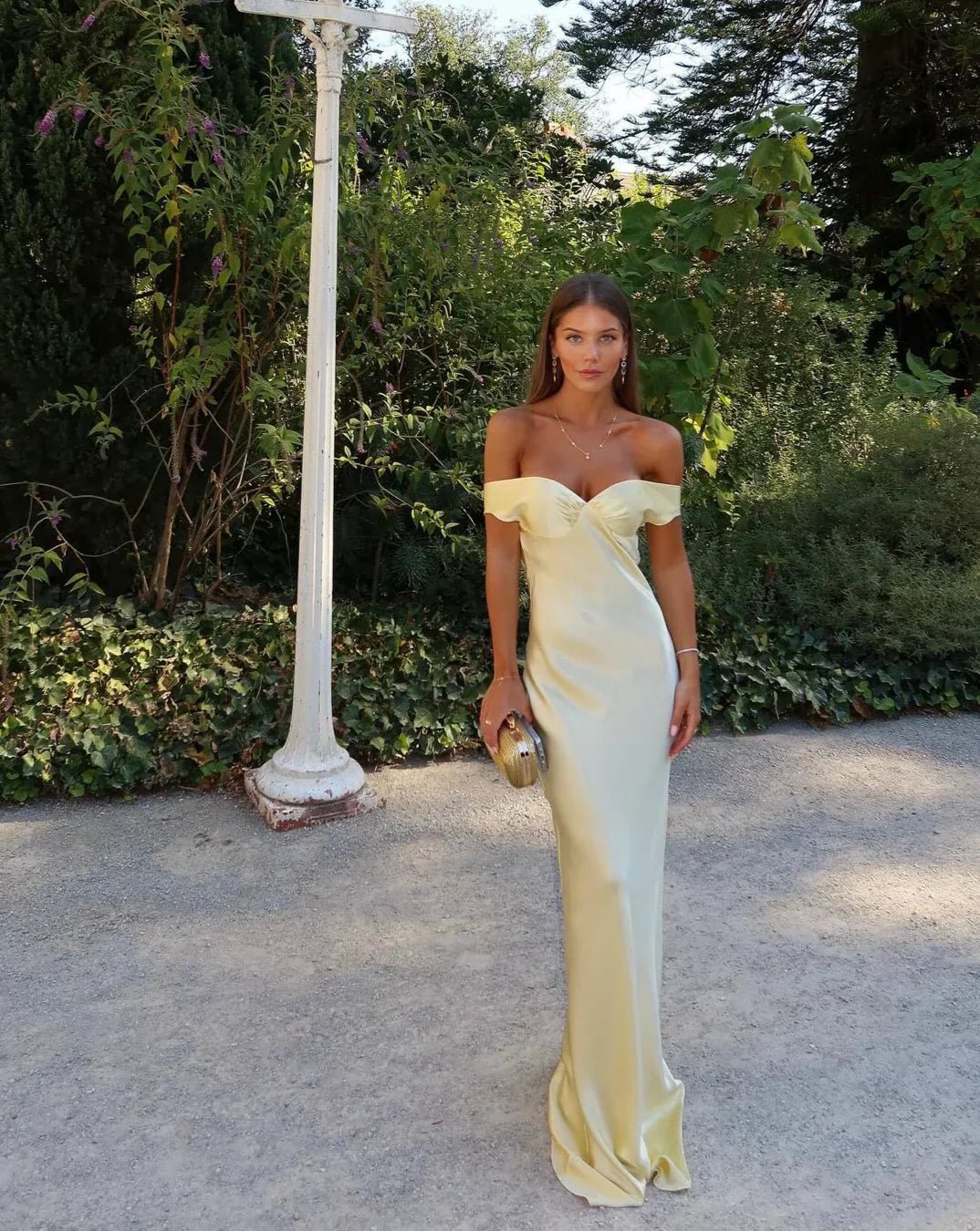 SOERA Serene Backless Satin Maxi Dress - Dresses - GZ1773374087097143906 XL