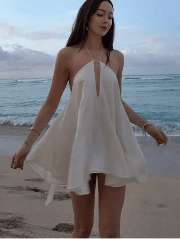 SOERA Zinnia Off-Shoulder Hollow Out Summer Dress - Dresses - White S
