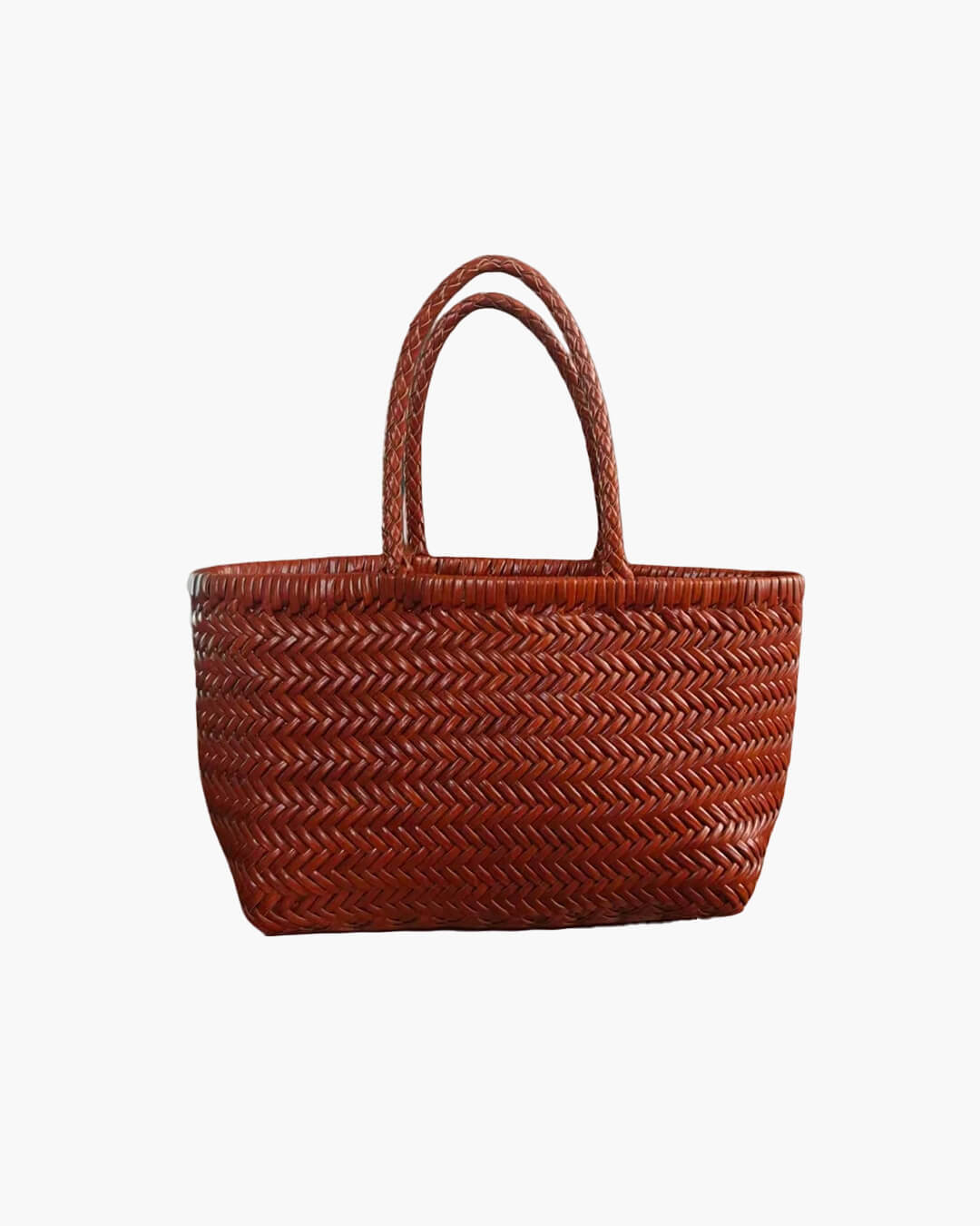 SOERA Anais Handwoven Leather Tote Bag - Handbags - Coffee