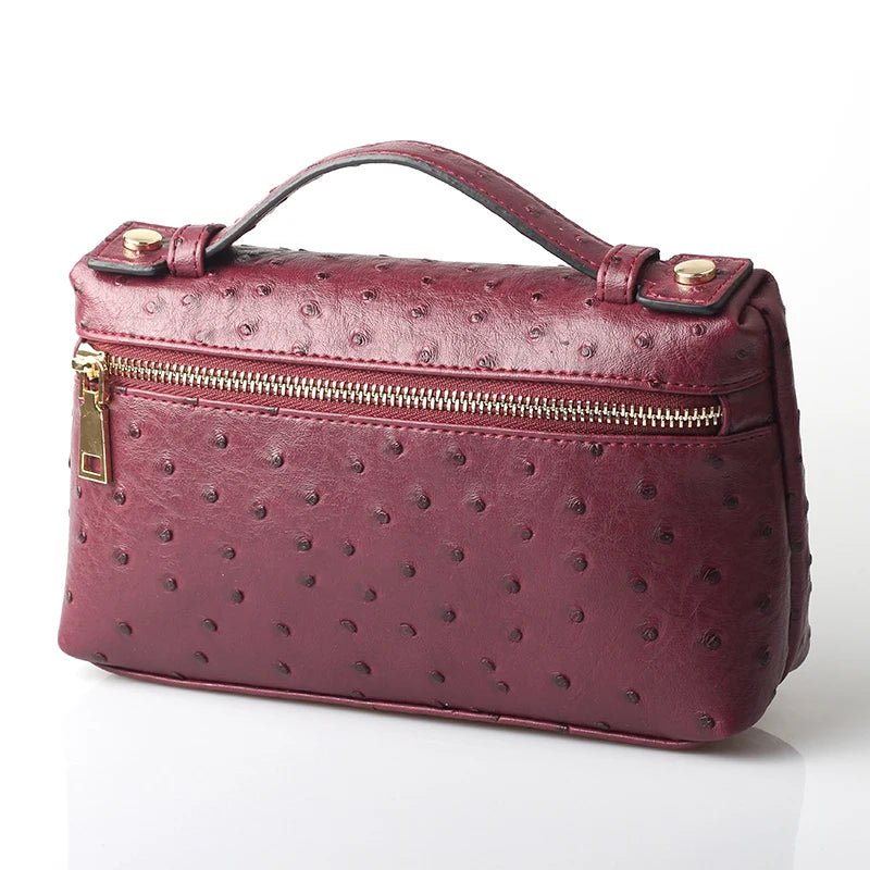 SOERA Bianca Ostrich Pattern Bag - Handbags - Maroon