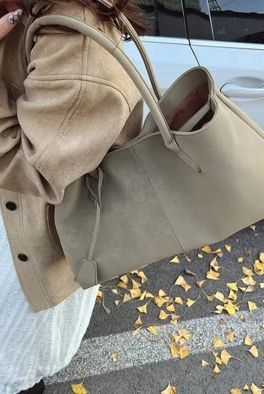 SOERA Joan Vegan Suede Bag - Handbags - 3256809459981451-;uL1757549907235693310 Khaki