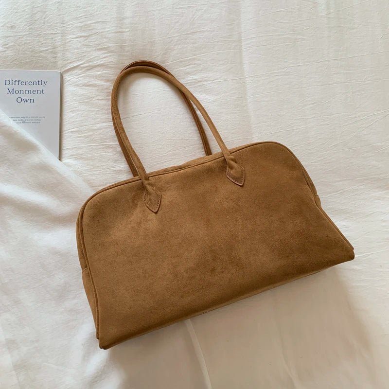 SOERA Sandra Suede Tote Bag - Handbags - Light Brown One Size