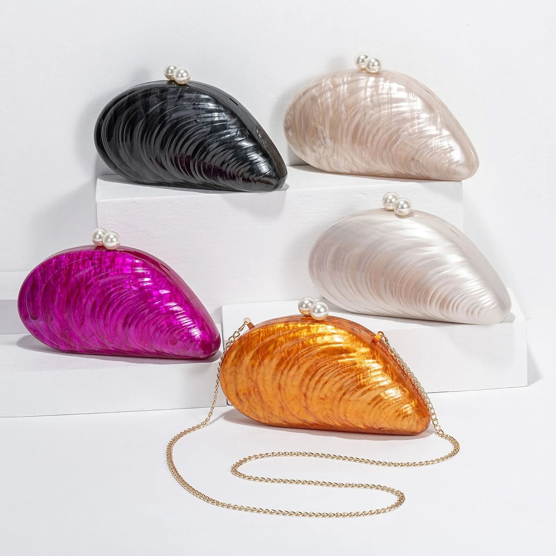 SOERA Valentina Shell - Shaped Clutch Purse - Handbags - Rose