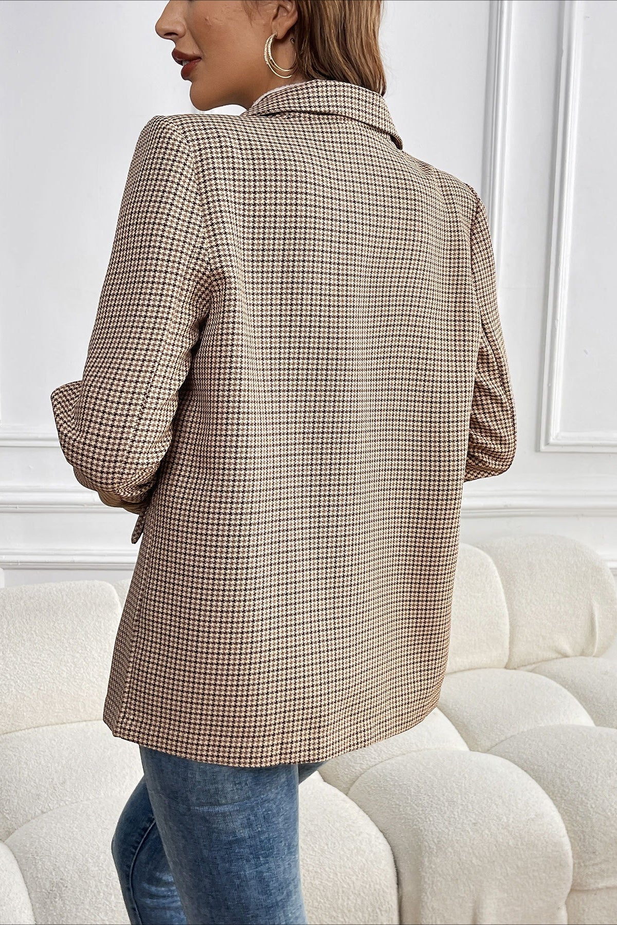 SOERA Beatrice Vintage Houndstooth Blazer - Jacket - XL