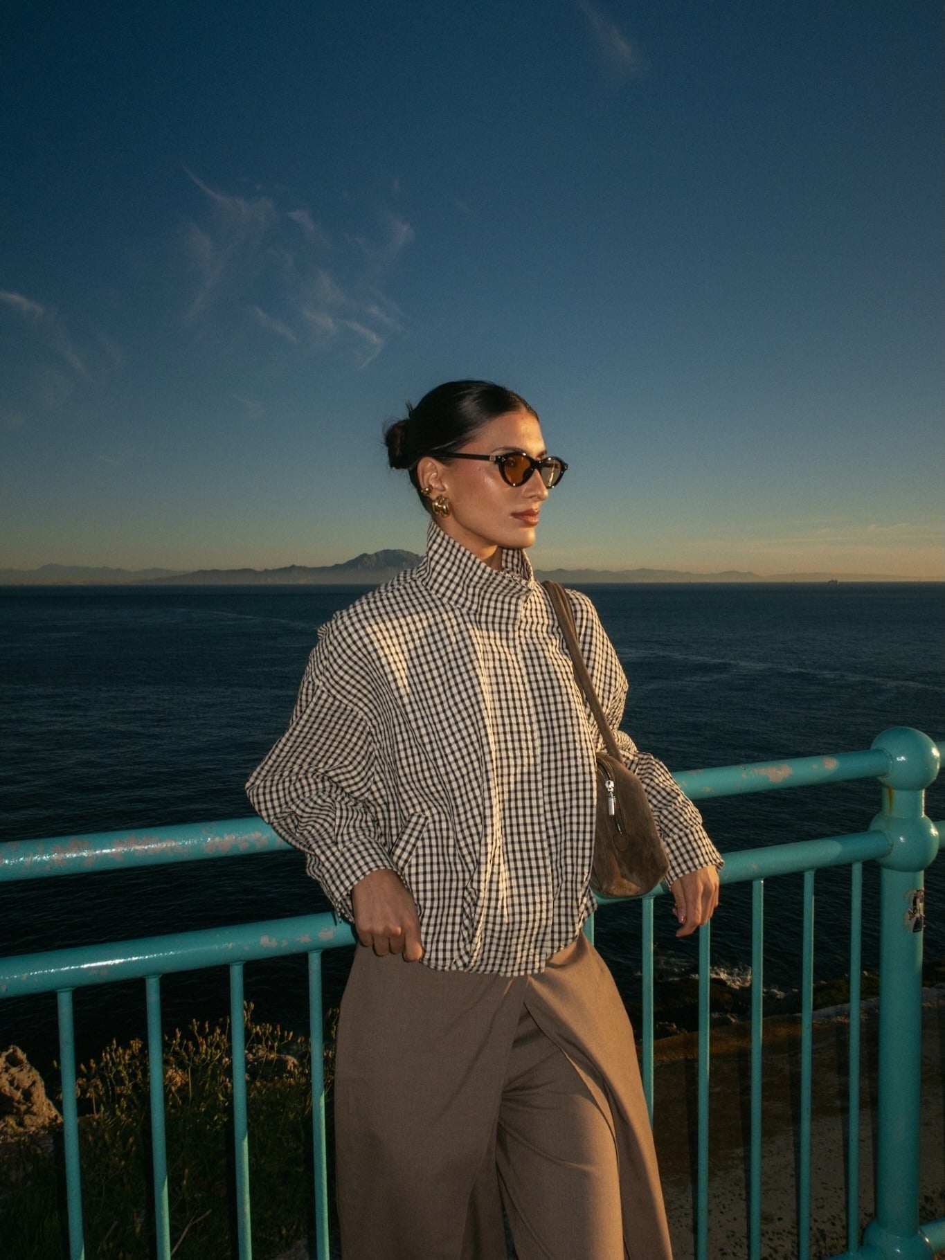 SOERA Charlize Plaid Funnel Neck Jacket - Jackets - XS