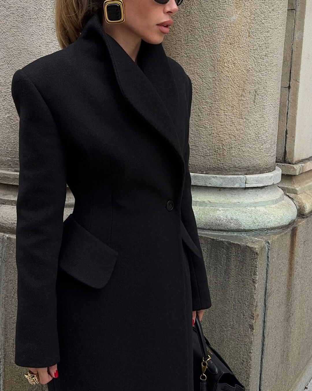 SOERA Genevieve Tailored Maxi Coat - Jackets - 3256810062537140-;Ae1764703454184346591 Black L