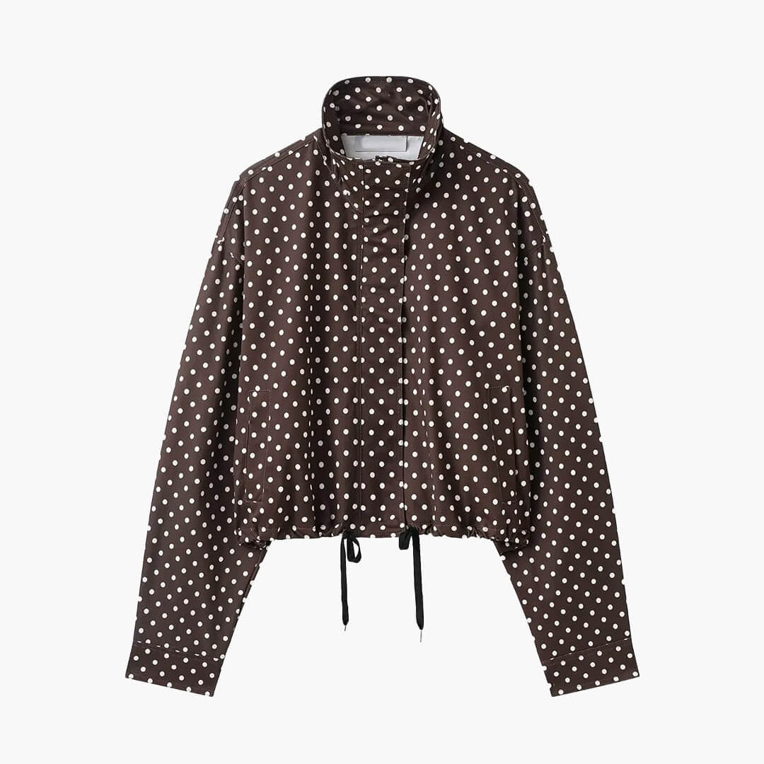 SOERA Hermine Polka Dot Jacket - Jackets - 1005009613676654-;FE1773321573205098908 Brown XS