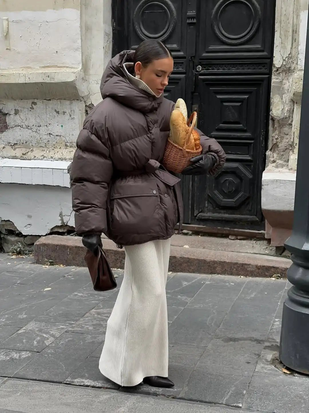 SOERA Lorna Lace Up Hooded Coat - Jackets - 3256809934908770-;hy1763048698099895442 Coffee M