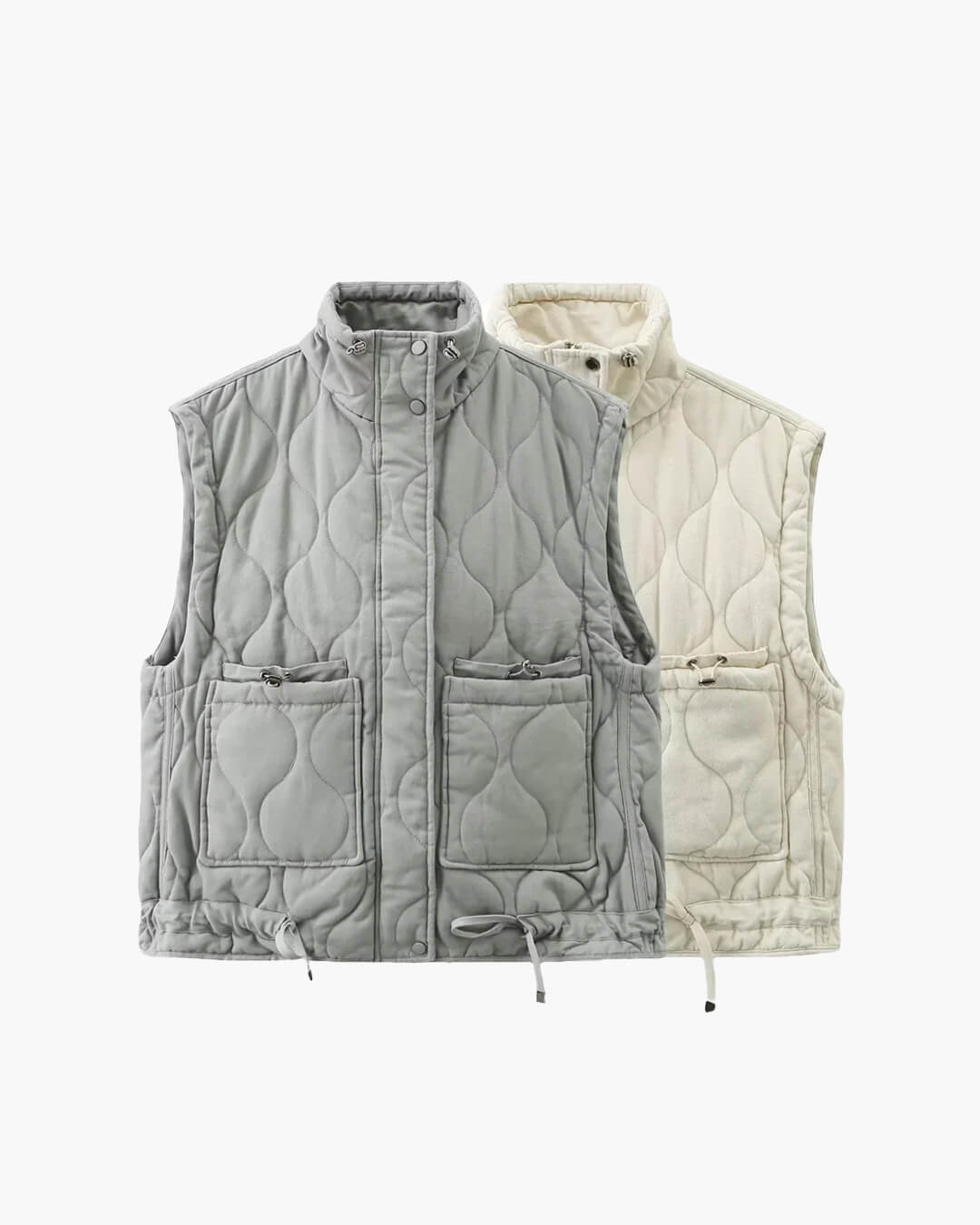 SOERA Micah Stand - Collar Pocket Vest - Jackets - 1005007491278804-;nH1768904312510481915 Beige L