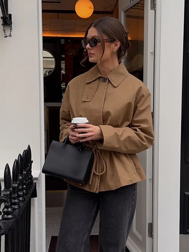 SOERA Minerva Lace Up Drawstring Jacket - Jackets - 1005009993477256-;Ao1773321573815620292 L