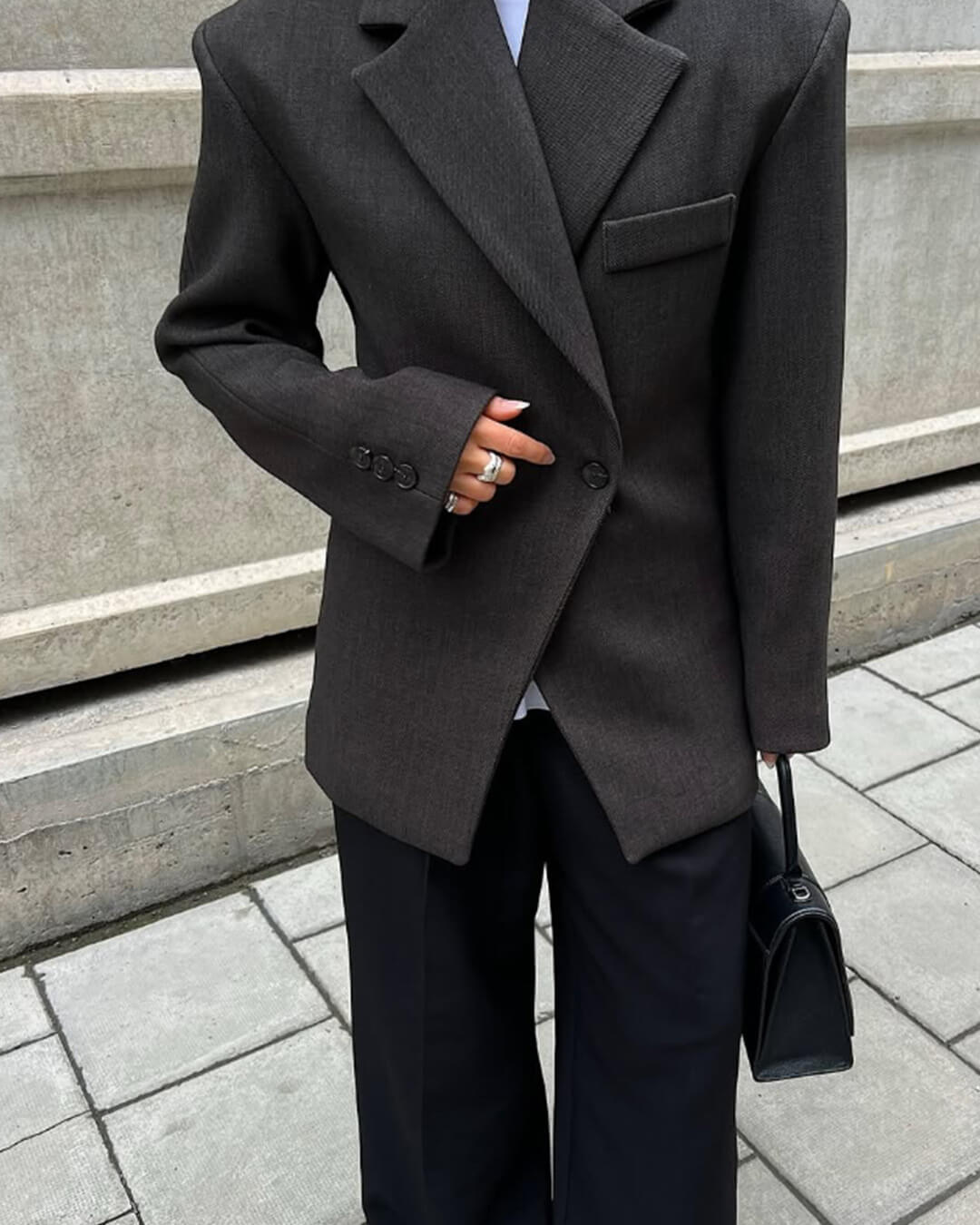 SOERA Myrna Notch Lapel Cinched Blazer - Jackets - Vj1770276357224612949 Black M