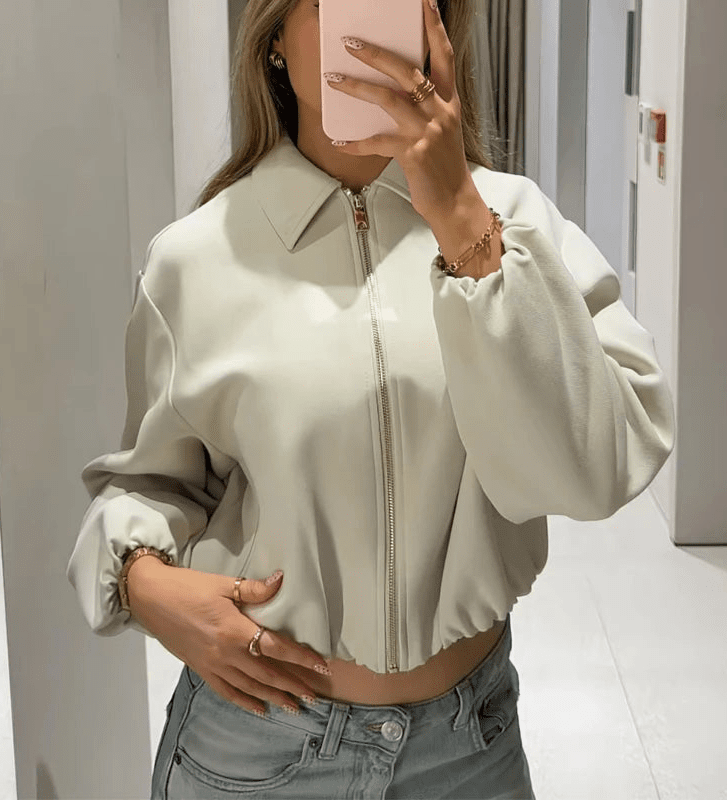 SOERA Seraphina Puffed Bomber Jacket - Jackets - 1005009867474745-;hc1774621553515656946 Cream XS