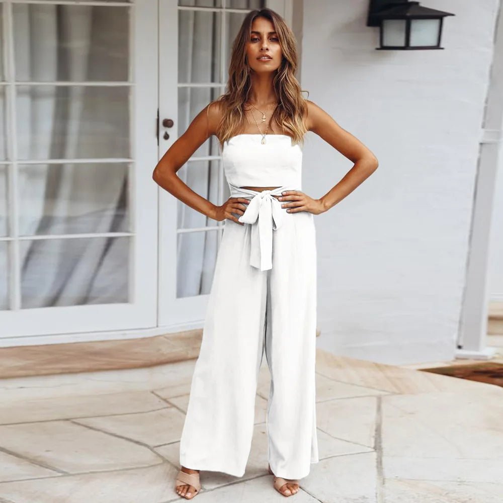 SOERA Regina Strapless Straight Jumpsuits - Jumpsuits & Rompers - White XS