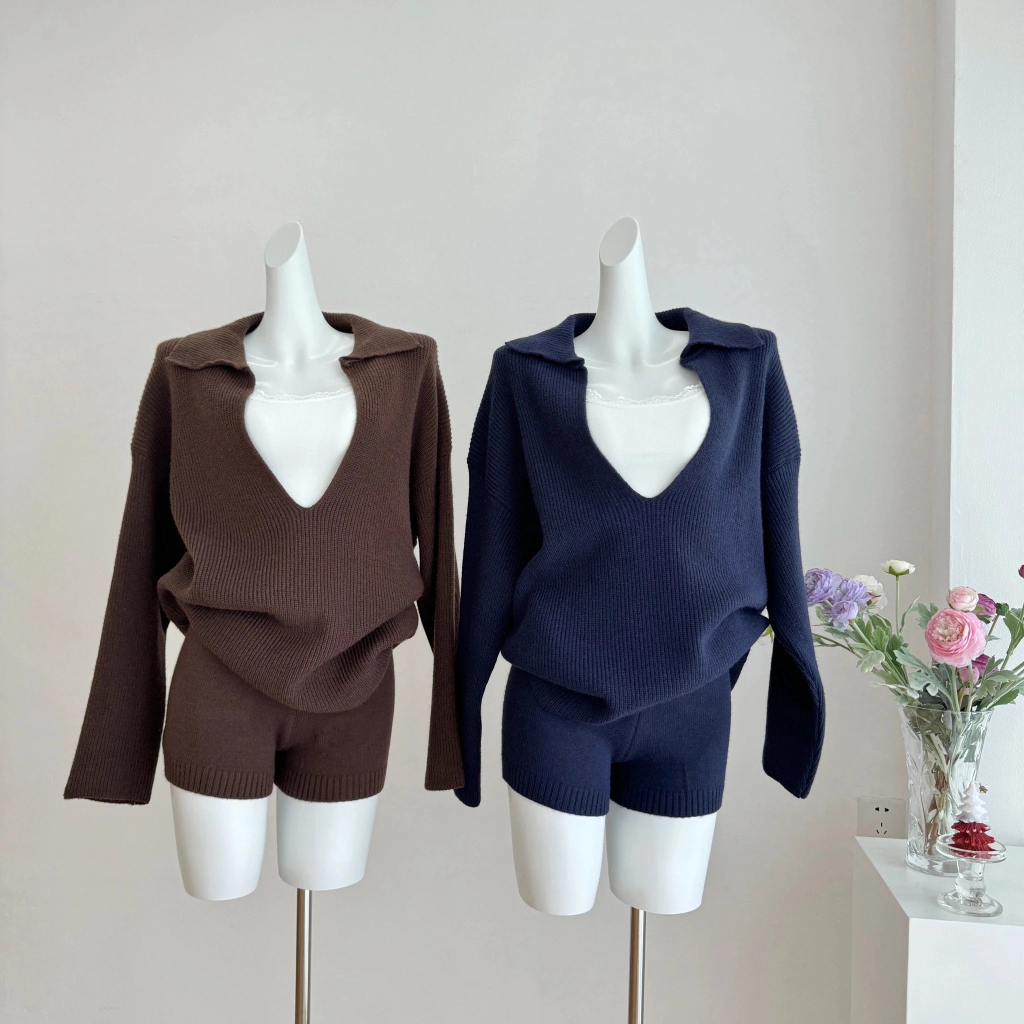 SOERA Jeannette Sweater Suit - Matching Sets - 1005007794073525-;js1769140529555962688 Deep Blue M