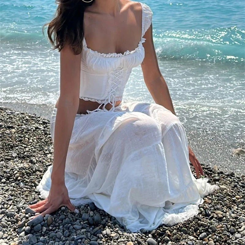 SOERA Sophia Lace Off-Shoulder Two-Piece Set - Matching Sets - XS