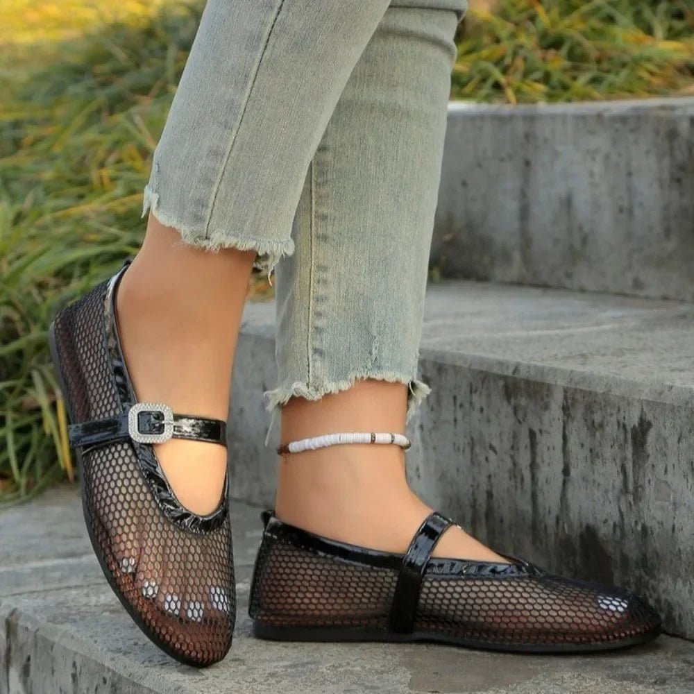 SOERA Elena Round-Toe Ballet Flats - Shoes - Black 36