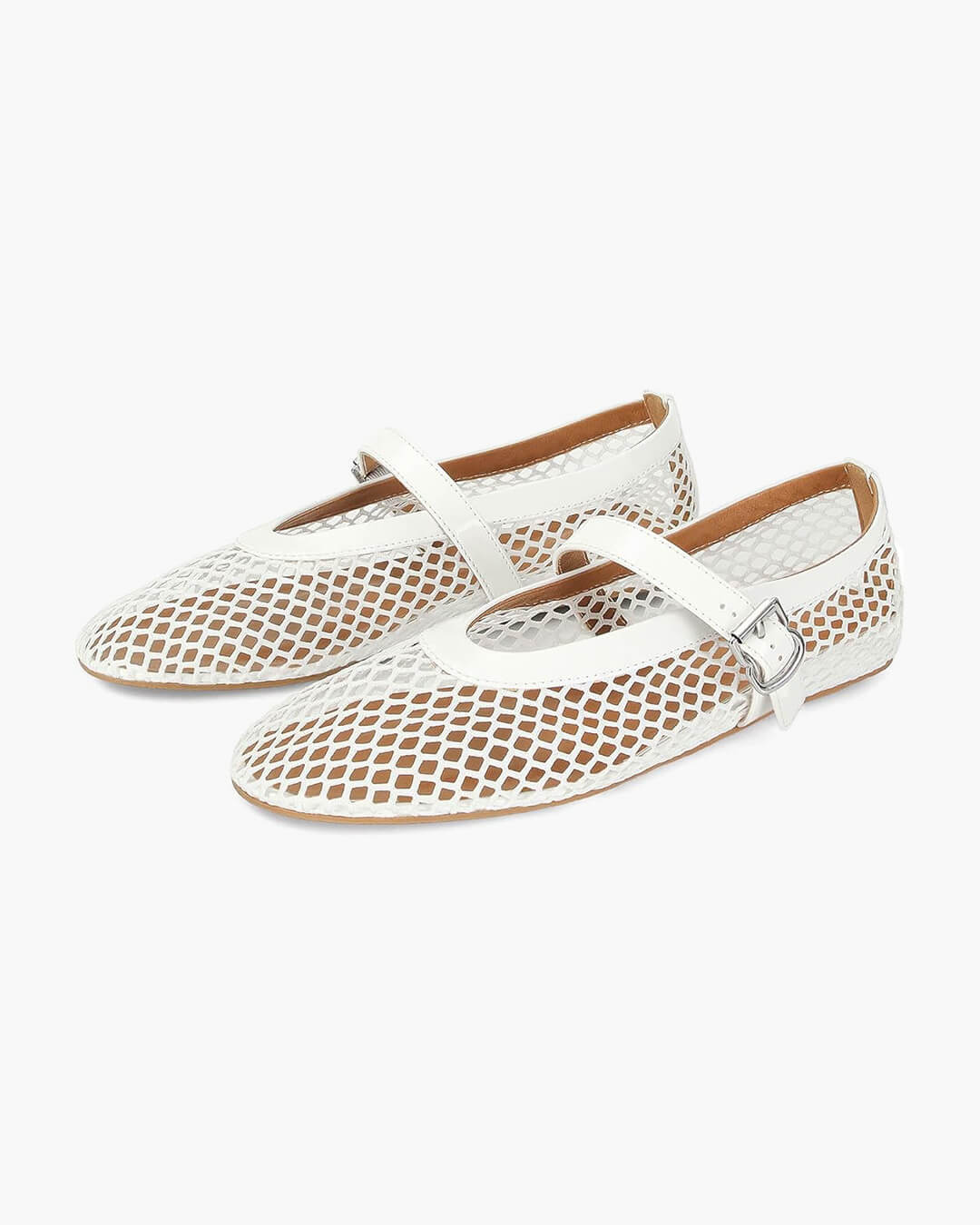 SOERA Rebecca Mesh Ballet Flats - Shoes - Beige 36