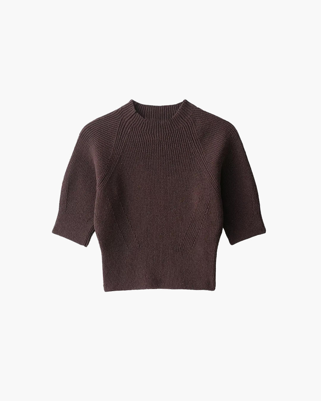 SOERA Paloma Seamless Knit Crop Top - Tops - 1005010013338125-;tP1764703454034482564 Brown M