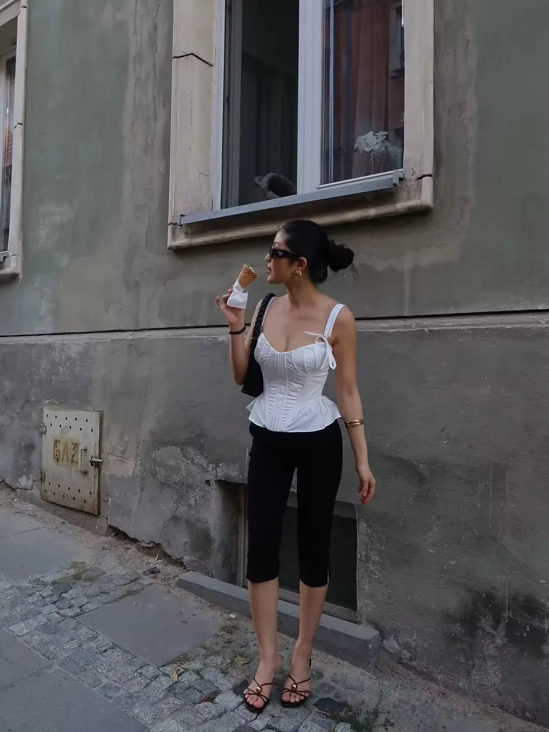 SOERA Karley Ruffled Hem Corset Top - Womenโs Tops - 1005007082265843-;Cw1771494652190828072 L