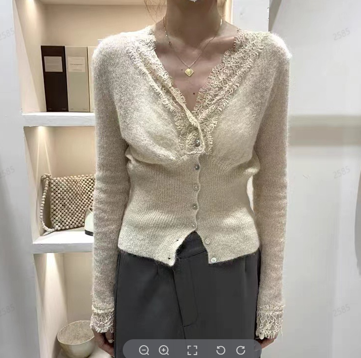 Cardigan en dentelle tricotée Aurelie