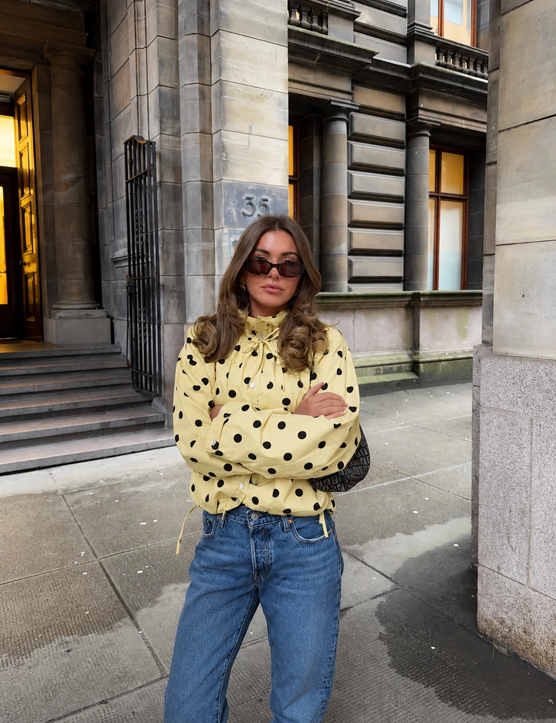 Presley Polka Dot Puff Sleeve Jacket