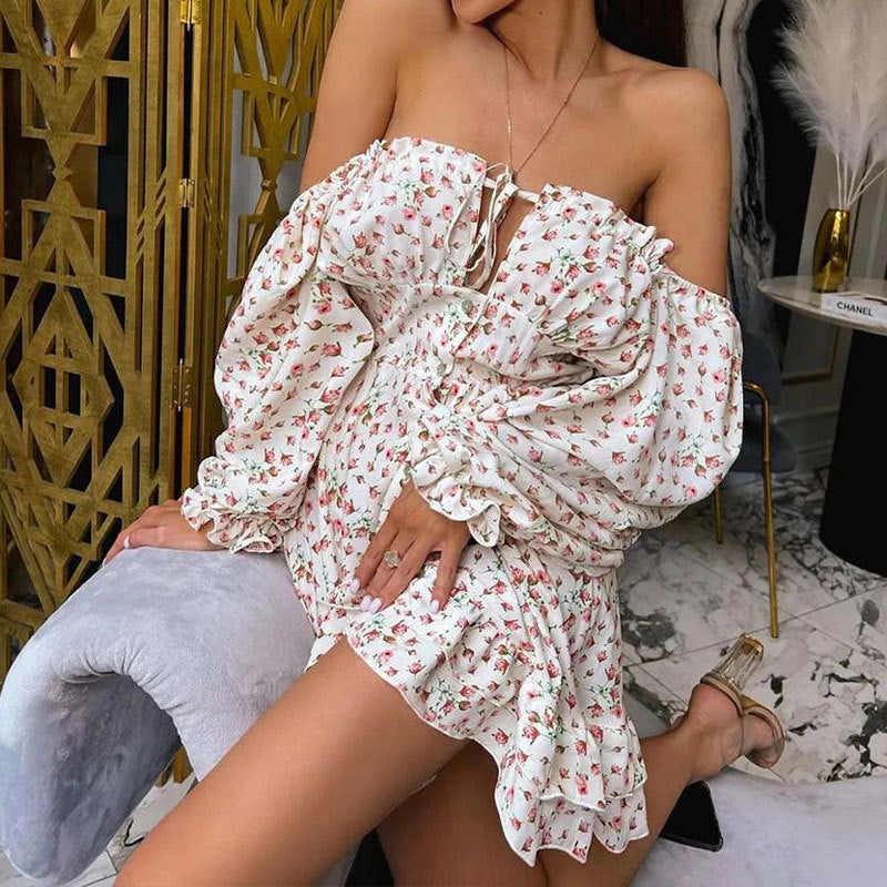 Bianca Off-Shoulder Ruffled Mini Dress