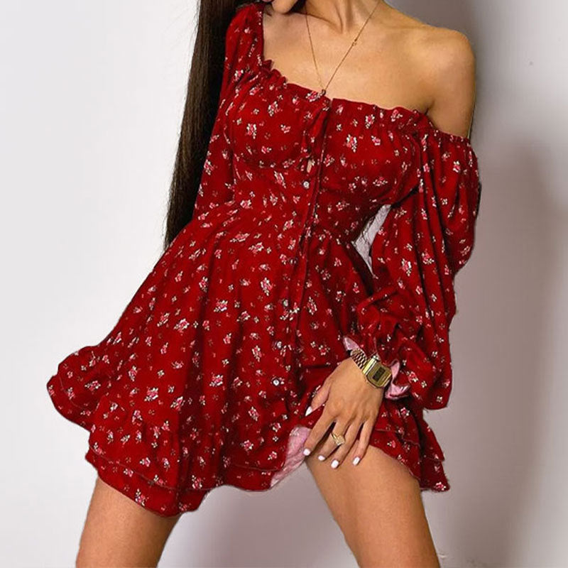 Bianca Off-Shoulder Ruffled Mini Dress