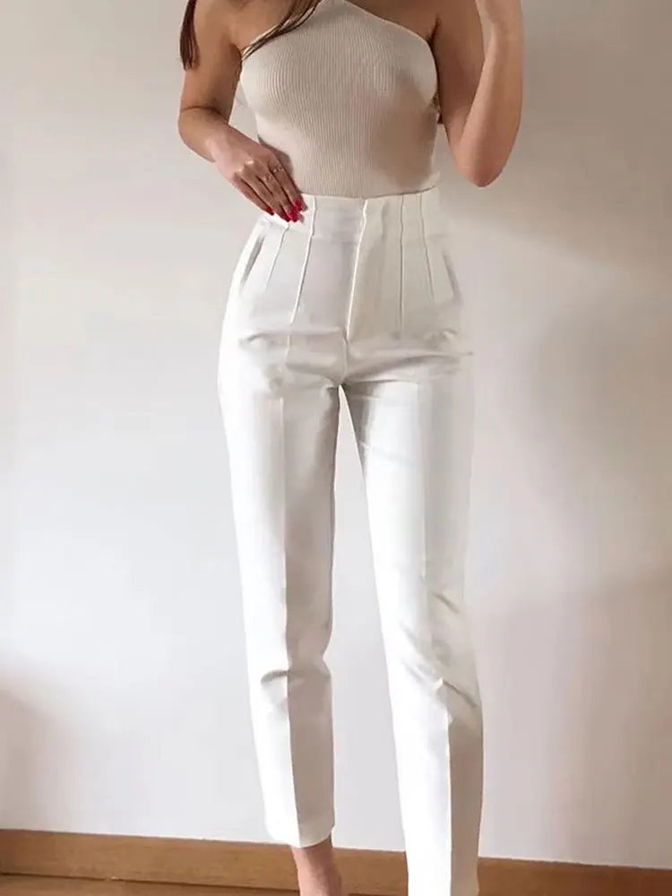 Pantalon crayon taille haute Sofia