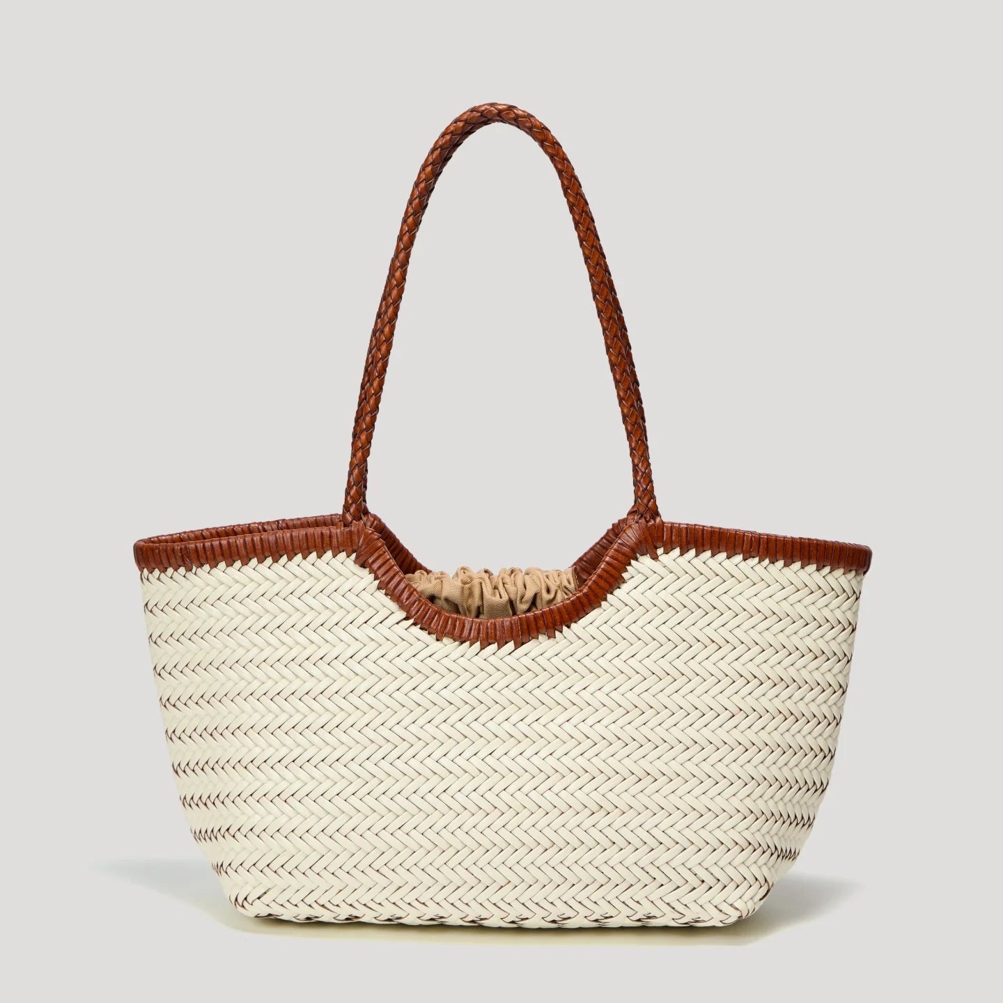 Bianca Handwoven Leather Tote Bag