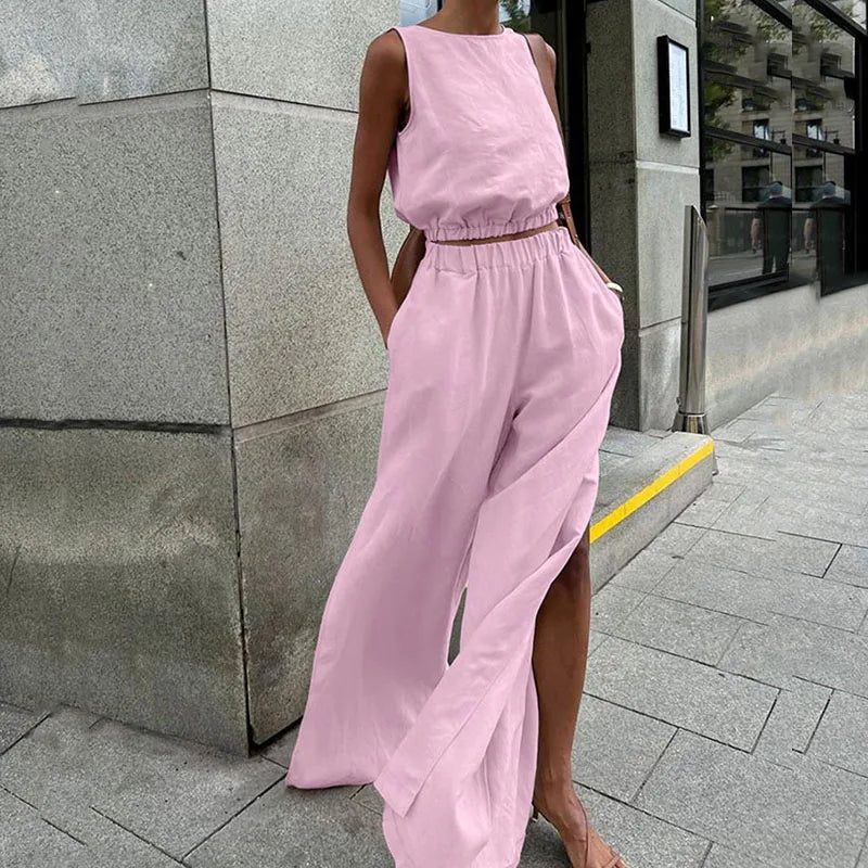 Hilde Cotton Linen Two-Piece Set
